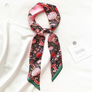 NEW Pink Floral Scarf / Twilly